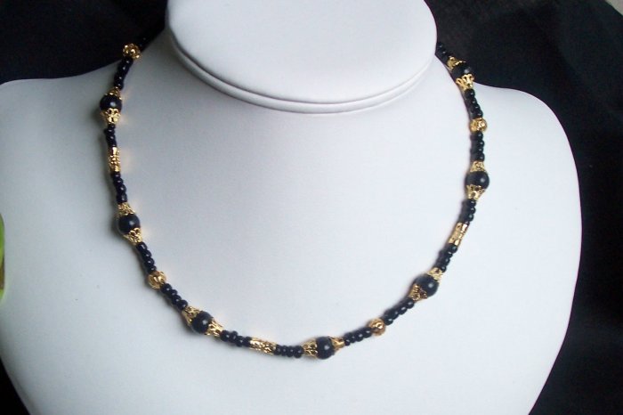 Black and Gold Necklace