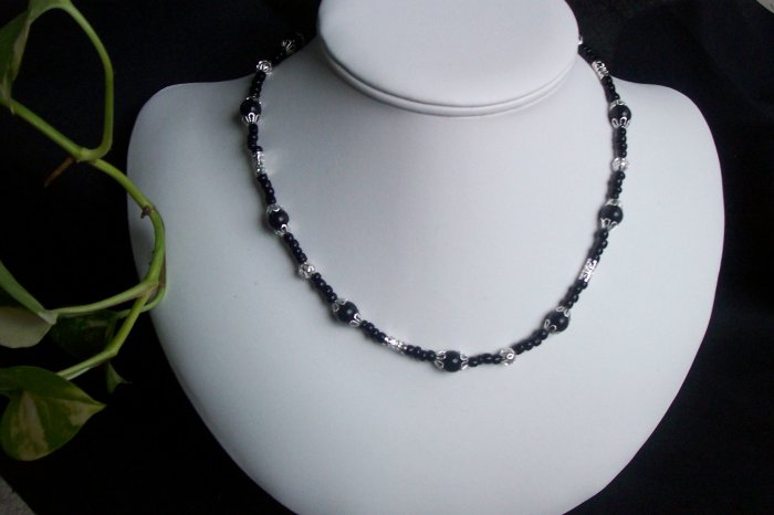 Black and Silver Necklace
