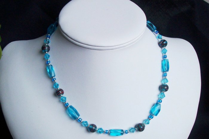 Turquoise Glass Necklace