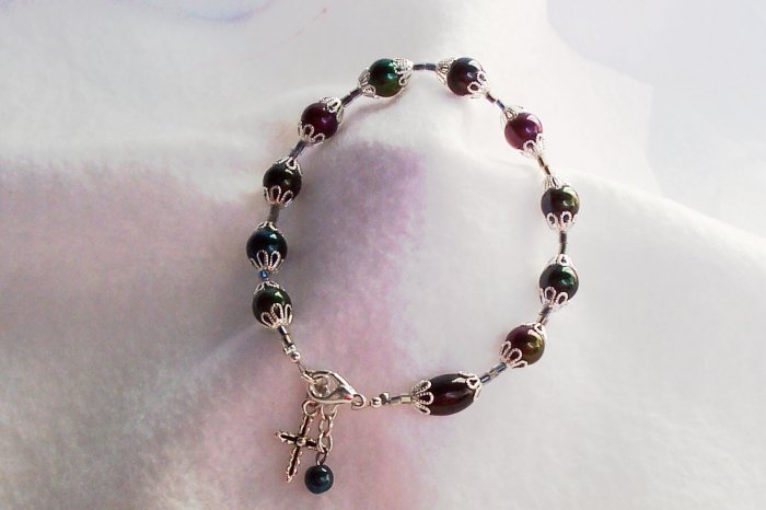 Multi-Rainbow Rosary Bracelet