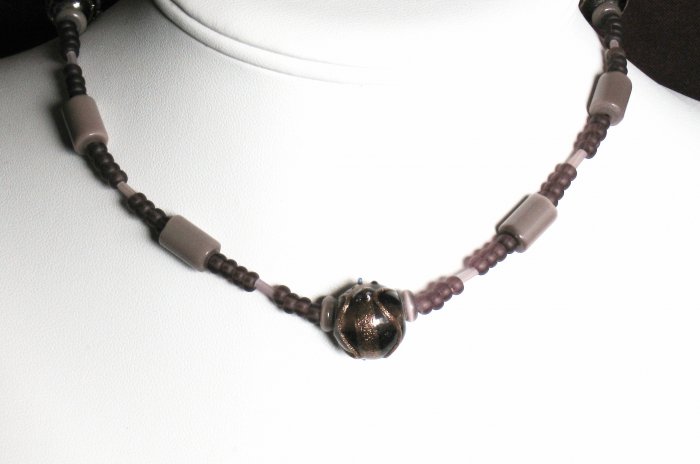 Purple Focal Bead Necklace