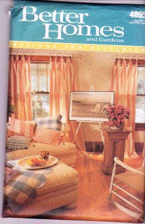 Butterick Sewing Pattern 4895 Better Homes & Gardens Pillow Covers Lampshade Tablecloth Valence 1990