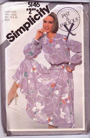 Simplicity Sewing Pattern 5146 Misses Pullover Two-Piece Miss Size 18-20 Uncut
