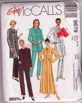 Easy McCall’s 1998 Misses Asian-Type Robe / Top Pull-on Pants 1998 Pajamas Misses Sizes 8 to 10
