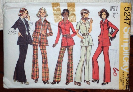 Vintage Simplicity Pattern 5247 Misses Shirt Jacket Pants Size 10 © 1972