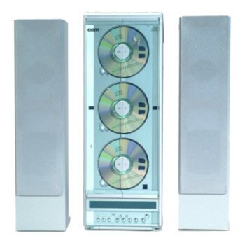 COBY 3 CD Vertical CD Player with Digital AM/FM Tuner
