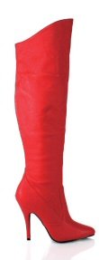 Seduce" - Women's Leather Knee High Fold Over Spike Heel Boots