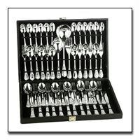 Sterlingcraft 51pc Silverplated Flatware Set with ribbon design