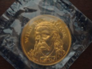 Wild Bill Hickok Husky Oil Token, Sealed, UNC