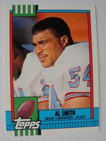 1990 Topps, Football Card, Al Smith, Oilers