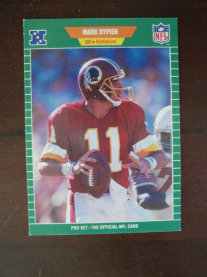 1989 NFL Pro Set Football Card, Mark Rypien, Redskins