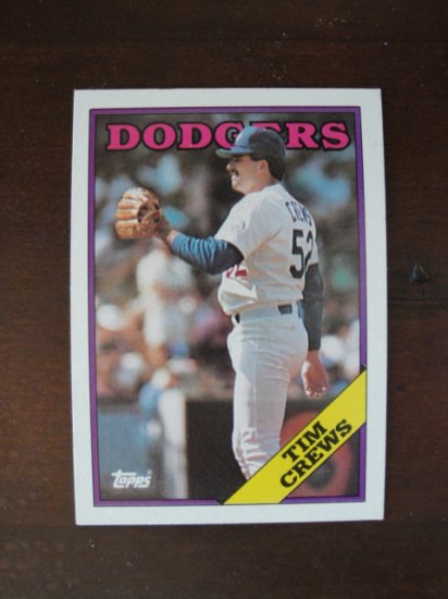 1988 Topps Baseball Card, Tim Crews, Dodgers
