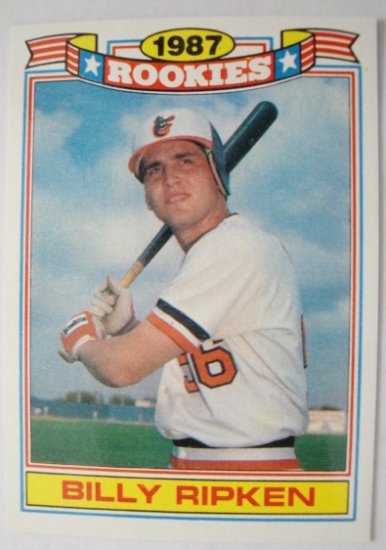 1987 Topps Rookies Baseball Card Billy Ripken Baltimore Orioles