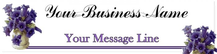 Custom Web Header - Purple Flowers