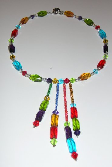 Kaleidoscope necklace and earrings