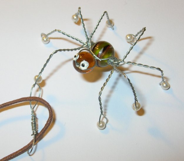 Daddy long legs spider charm necklace