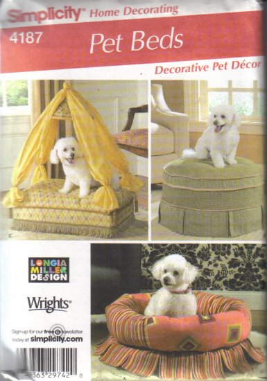 4187 Simplicity Home Decorating-Pet Beds