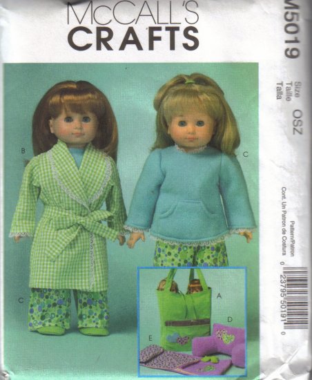 M5019 McCalls Crafts-19" Doll Clothes & Accessories