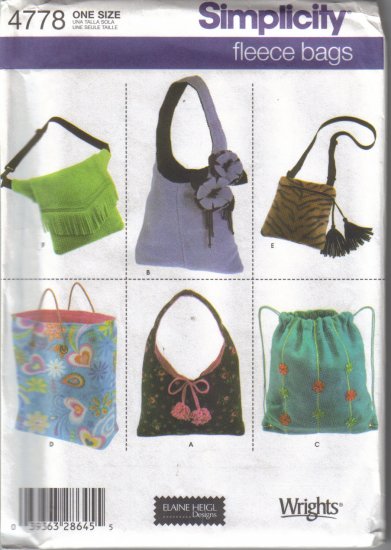 4778 Simplicity-Fleece bags