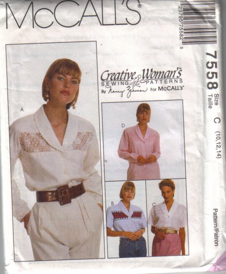 7558 McCalls Creative Womans Blouses