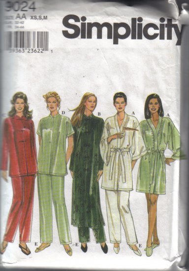 9024 Simplicity Misses Sleepwear-XSmall-XL