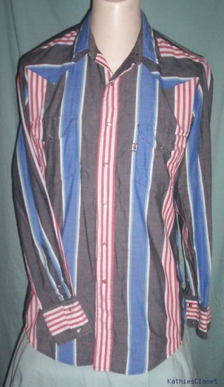 Mens Youngbloods Western Stripe Shirt-Large