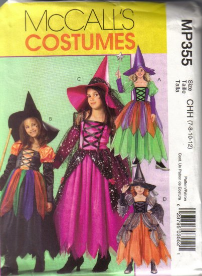 MP355 McCall's Costumes-Childrens & GIrls Witches3-14