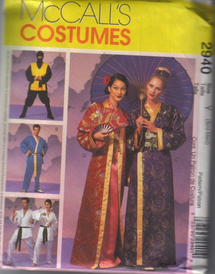 2940 McCalls Misses-Mens & Teen Boys Robe Costumes