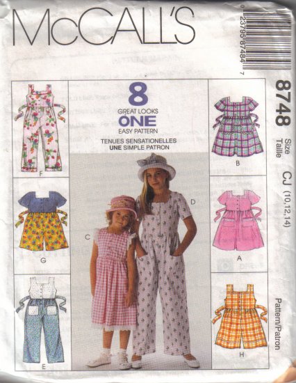8748 McCalls 8 Great Looks -Dress-Jumpsuit & Romper 2-14