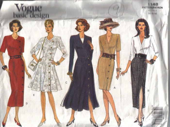 1148 Vogue Vintage 1993 Misses Dresses-8-10