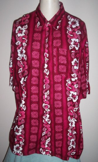 Mens Cordinal Florial Tropical Shirt- 4XL