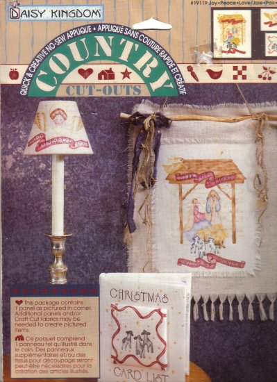 1995 Daisy Kingdom No-Sew Country Cut-Outs Joy-Peace-Love