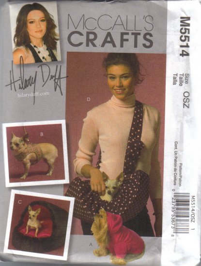 McCall's Crafts M5514 Pet Vest-Harness-Leash-Bed-Carrier