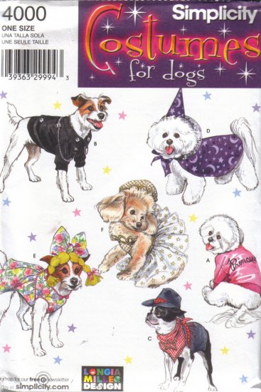 4000 Simplicity Costumes for Dogs-Coats & Costumes