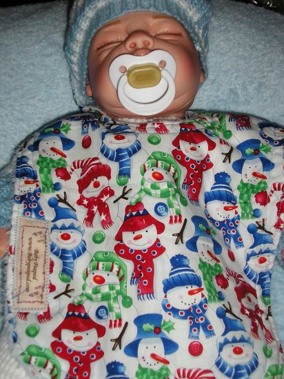 Christmas Snowmen Bib
