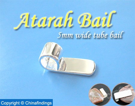 5mm wide Tube Bail-Perfect for Glass Pendants and Scrabble Tiles