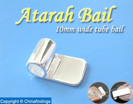 10mm wide Tube Bail-Perfect for Glass Pendants and Scrabble Tiles