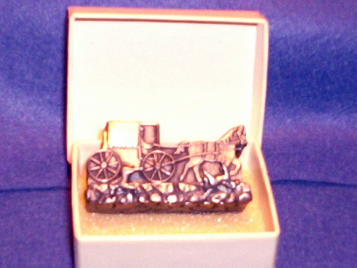 TORINO PEWTER HORSE/BUGGY POST EARRINGS/BROOCH & NECKLACE SET: