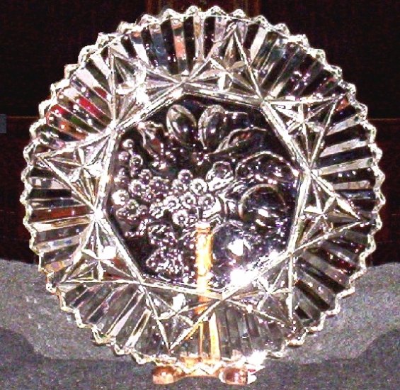 Federal Glass Pioneer Crystal Sandwich Plate