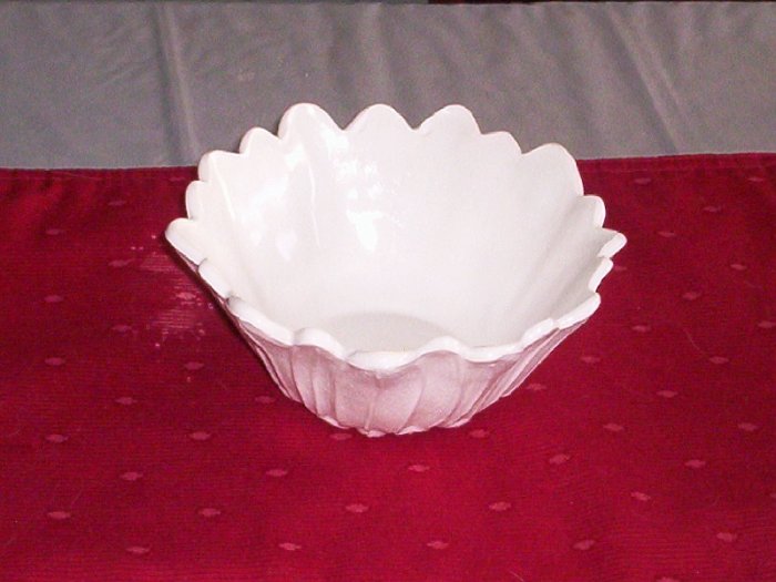 LILY PONS-MILK GLASS by INDIANA GLASS BOWL