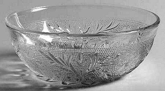 ANCHOR HOCKING CRYSTAL SANDWICH FRUIT BOWL