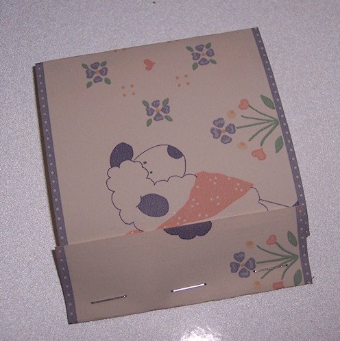 POST IT PAD and HOLDER Recycled from WALLPAPER SAMPLE Made in USA #2010089