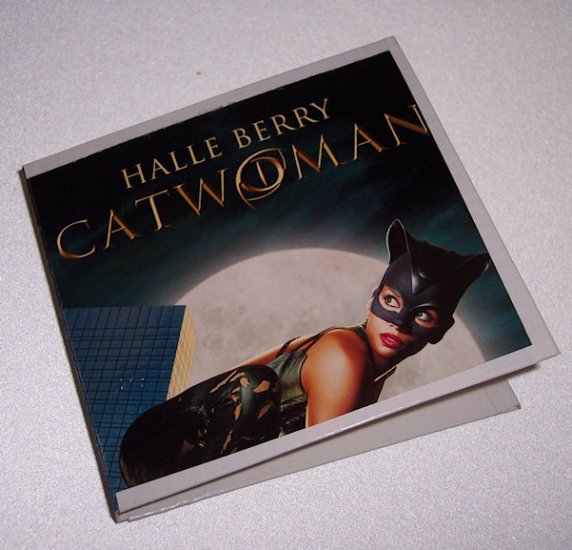 POST IT PAD and HOLDER Recycled from CATWOMAN VIDEO BOX Made in USA #2010090