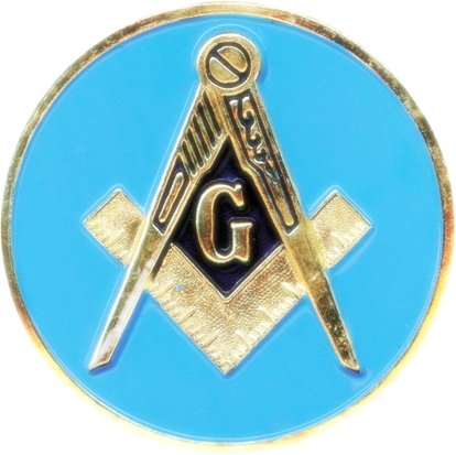 AUTO CAR BADGE EMBLEM - BLUE LODGE SQUARE AND COMPASSES - FREEMASONS FREEMASON MASONS MASON MASONIC