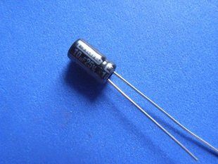 10UF 25V Electrolytic Capacitor (Item# C0110)