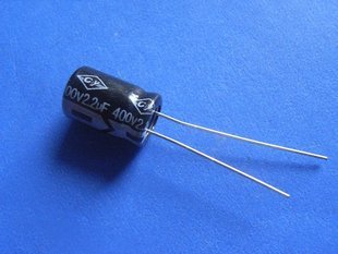 2.2UF 400V Electrolytic Capacitor (Item# C0125)