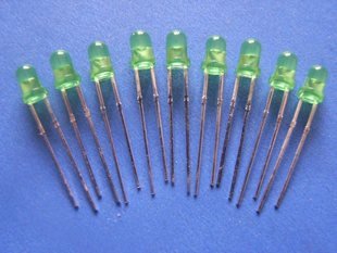LED Green 3mm Normal Bright round (Item# L0011)