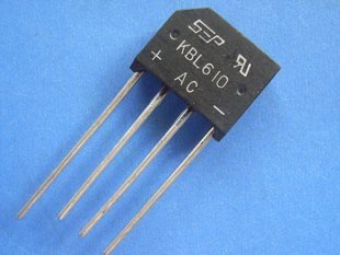 Rectifier Bridge,KBL610 6A1000V , 5pcs. (Item# D0011)