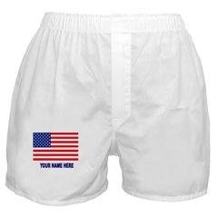 Personalized Men's Boxer US Flag S/M/L/XL