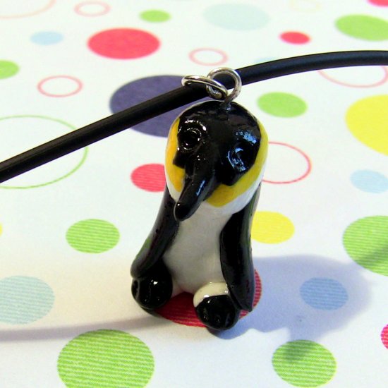 Emperor Penguin Endangered Charity Animini Necklace